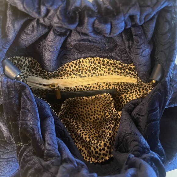 Sole Society Blue Velvet Handbag - Picture 2 of 2